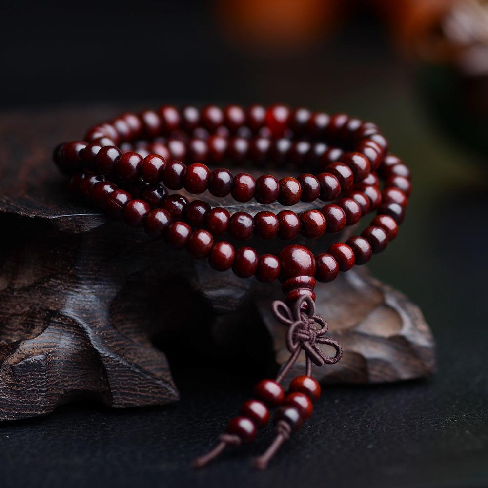 Pulseras 108 Beads 6mm Natural Sandalwood Buddhist Buddha Wood Prayer Bead Mala Unisex Men Bracelets & Bangles Jewelry Bijoux