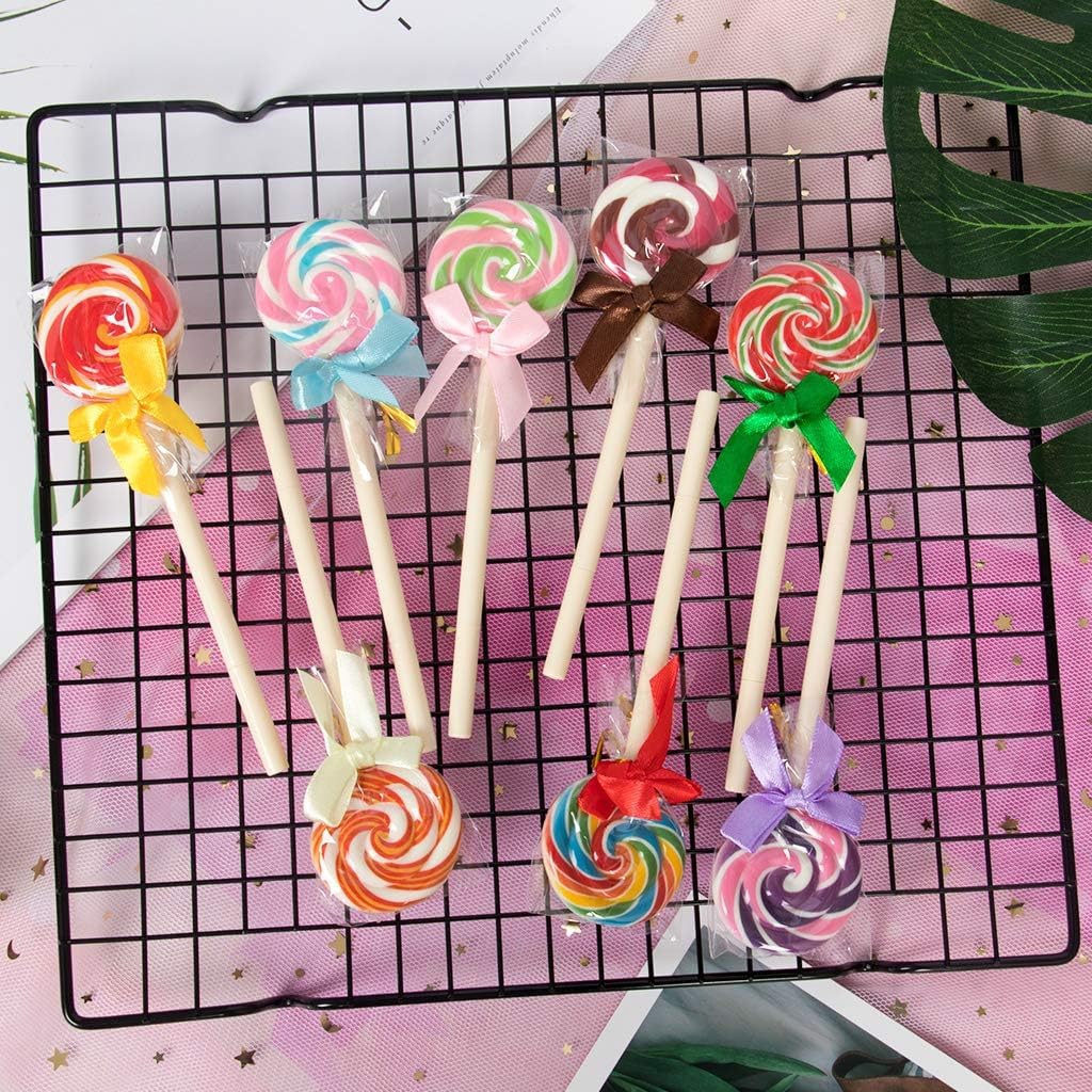 Ballpoint Pen Set of Cute Lollipop Gel Popular As a Small Gift for School Office School Writing and Small 8. Pens. Entrance, Kindergarten,