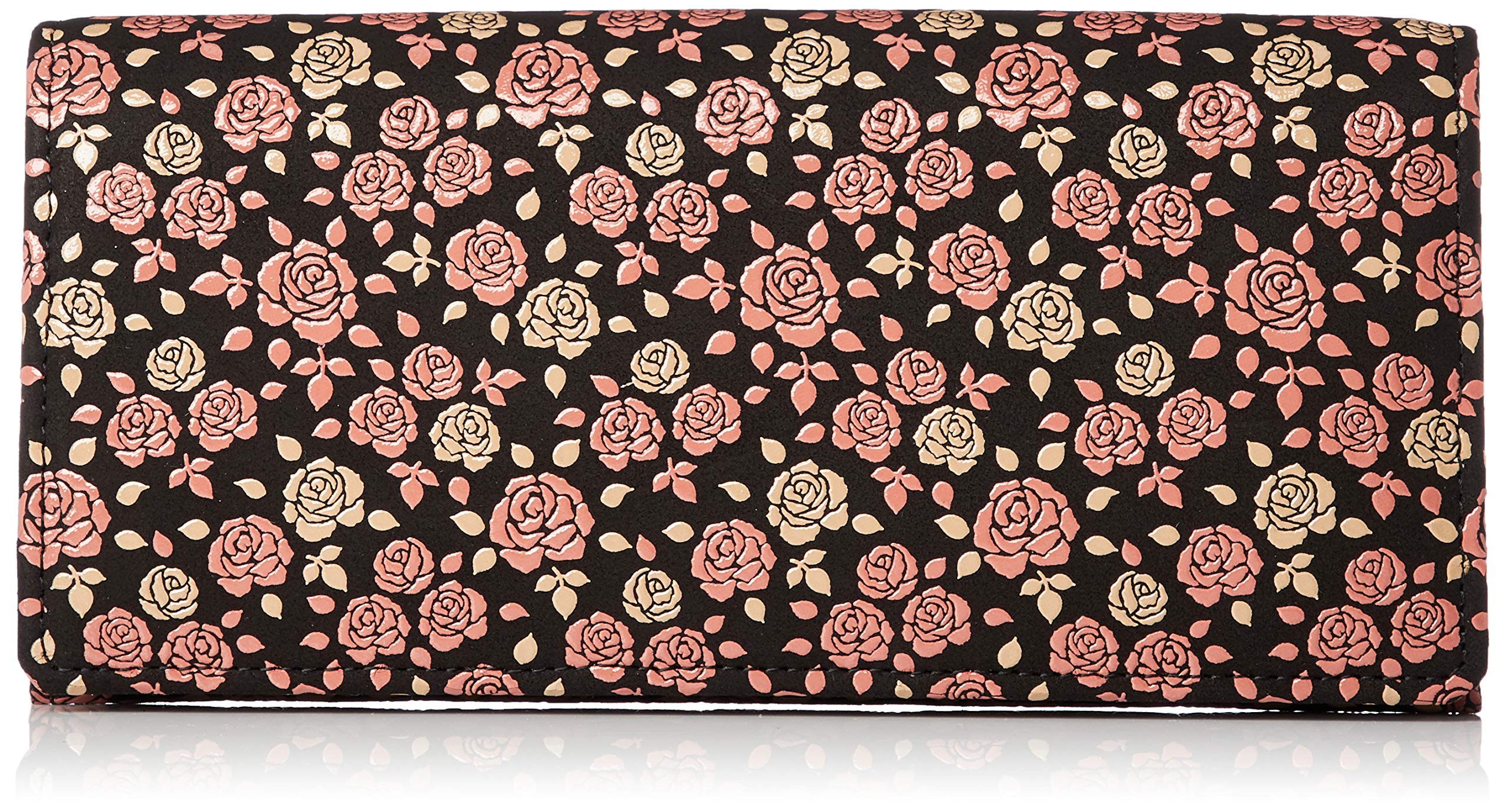 

Kaguwa long wallet 8404 Kaguwa black deerskin x white lacquer pink lacquer rose pattern [Indenya]