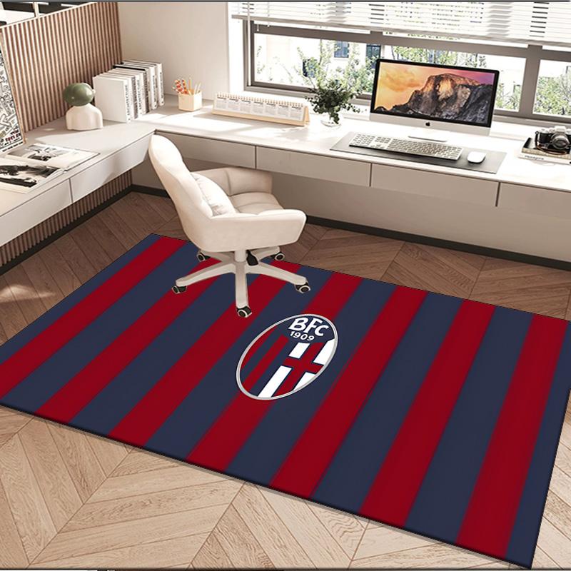 1PC rug Bologna Crest Design Carpet, Chair Rug,Area Rug for Office Bedroom living rooms bedroom, Doormat decor Christmas fan gifts