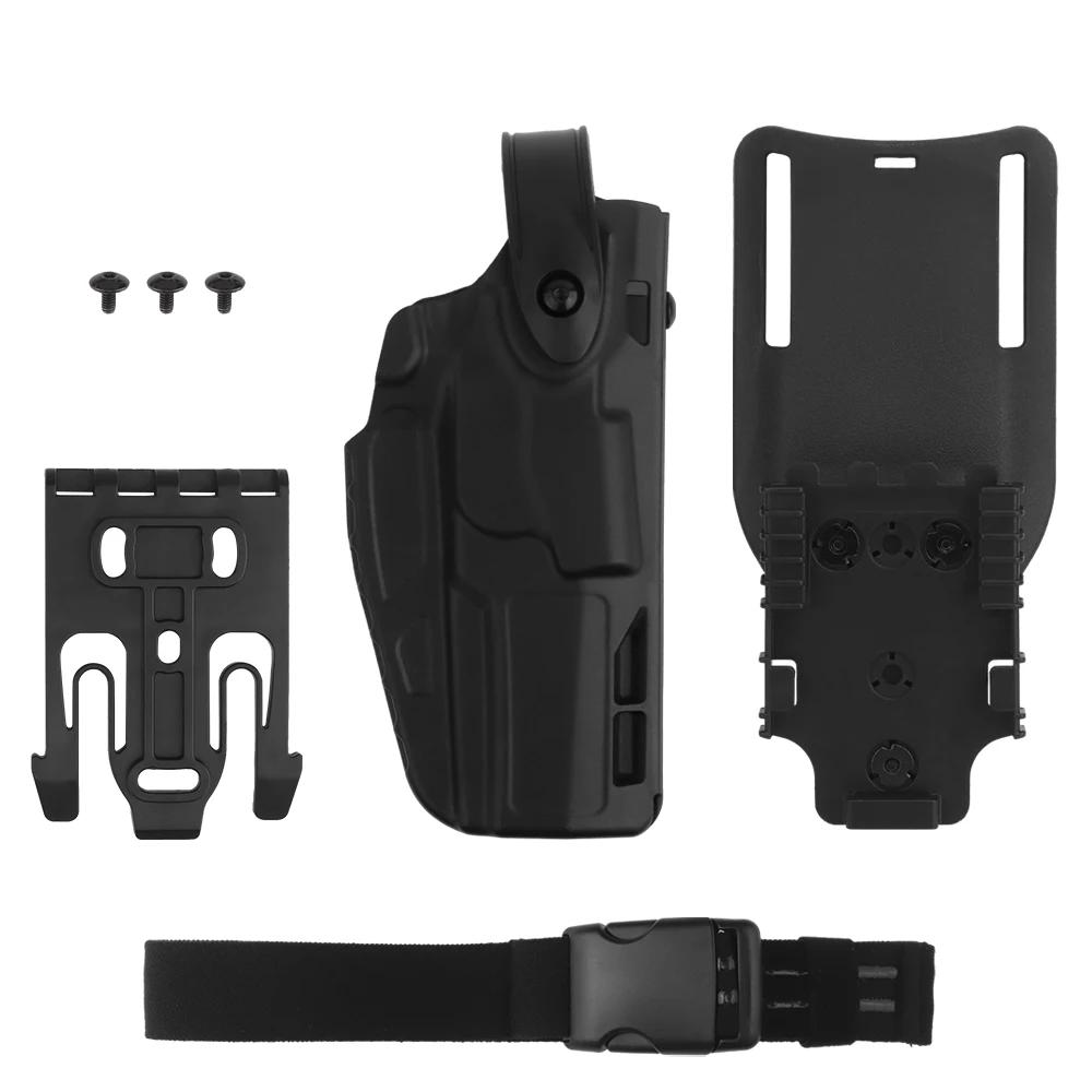 Tactical Holster for SIG P320 M17/M18, MK-17 Airsoft Pistol Case, Double Safety Lock, Equipped With Belt Drop Leg Platform & QLS System