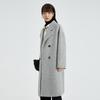 TATU Women's Korean Style Mid-length Double-faced Wool Coat