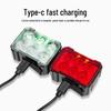 Rechargeable High-Beam Bike Light Set: Front Flashlight & Rear Taillight for Night Cycling