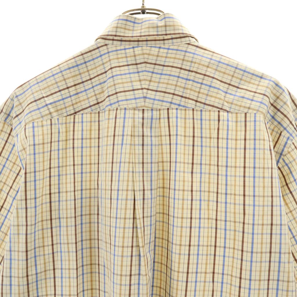 Dunhill check Short sleeve Button down shirt L Yellow Men's Used