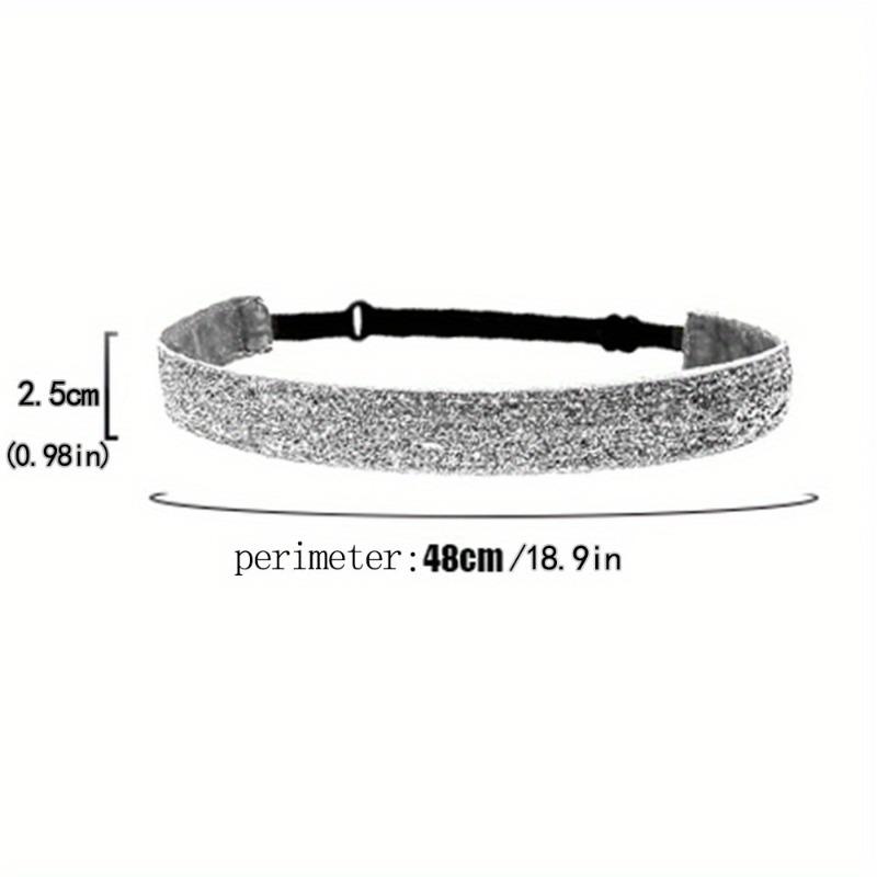 5pcs Women's Flash Fashion Headband, Elastic Headband Non slip Headband, Yoga Sports Headband