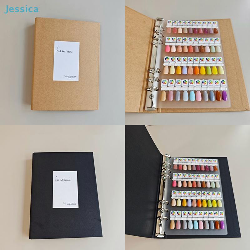 Magnetic Nail Plate Storage Book – Organizer Binder for Nail Color Samples with Digital Stickers,Manicure Display trasparente