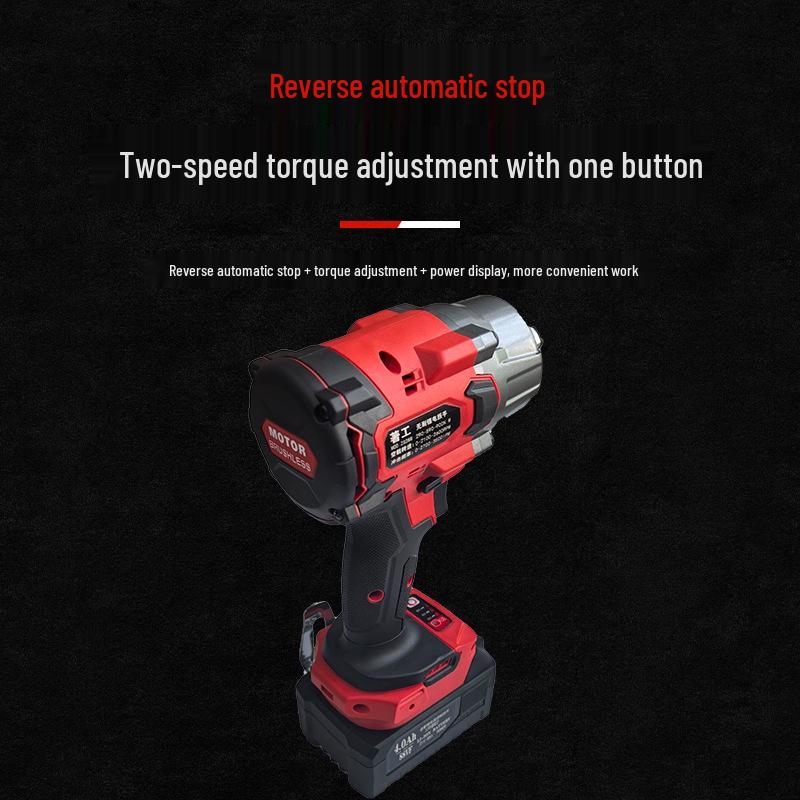 High-Power Brushless Electric Wrench with Lithium Battery for Auto Repair and Snow Tire Changes