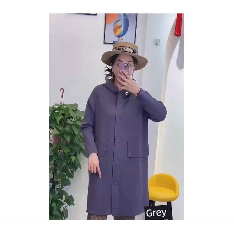 

Deduct Ri Orders! Strong Promotion ~ Women Hood Air Cotton Hidden Hook Long Loose Coat Slimming Outerwear Thousand Yuan Not Expensive Gray 2XL recommend 75.00kg