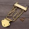 4 String Trapeze Tailpiece Bass Bridge with Mounting Screws Electric Bass Tail Archtop Tailpiece Bridge Replacement