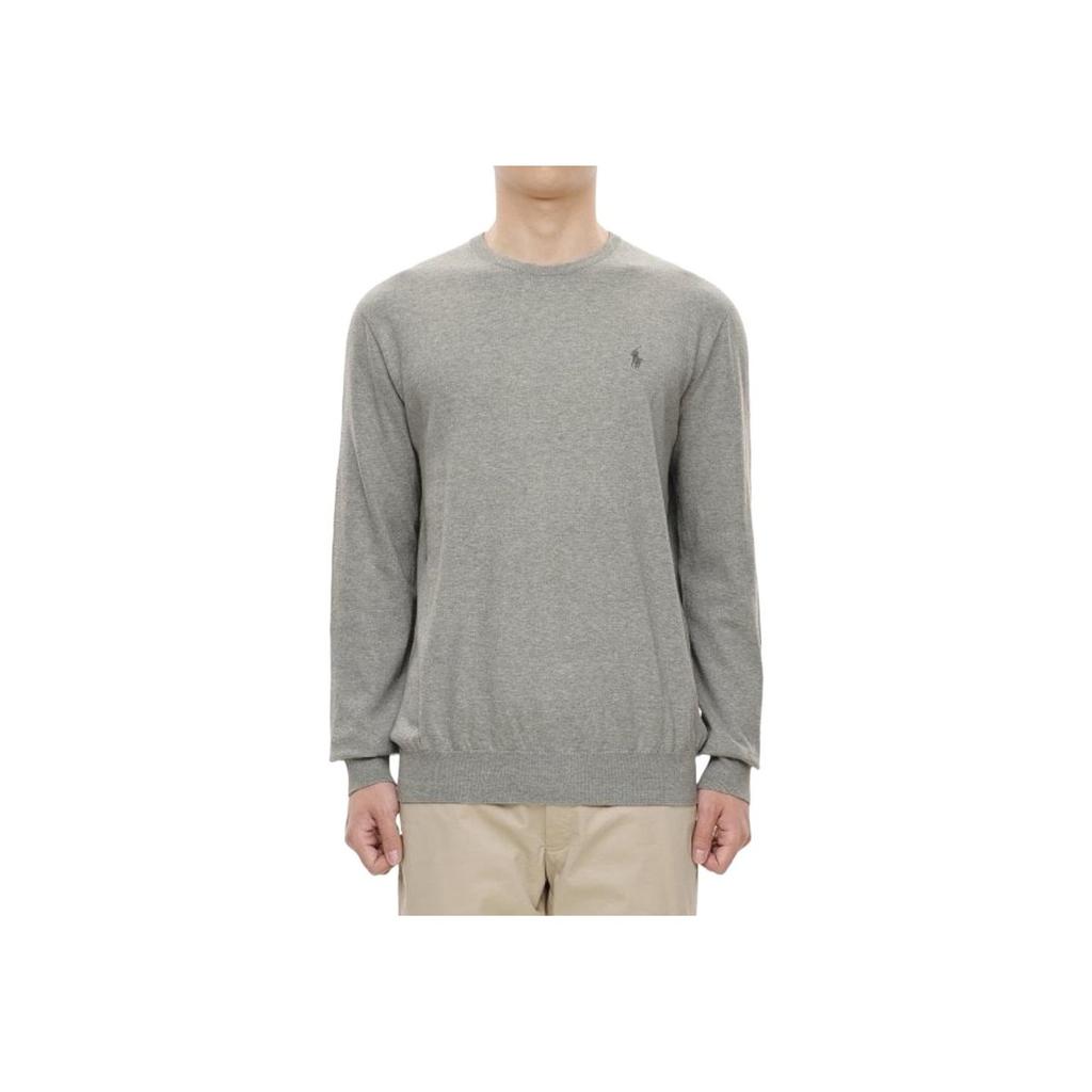 Polo Ralph Lauren Solid Logo Crew Neck Long Sleeve Sweater Unisex sweater Gray MNPOSWE16820307-020