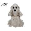 Haunted House Decoration Halloween Ghost Figurine, Scary Face Statue, Resin Spooky Figurine White for Indoor Home, Office, Desk Decor Outdoor Ornament