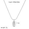 European Water Drop Pendant Necklace - Stainless Steel Clavicle Chain, Fade-Resistant Design