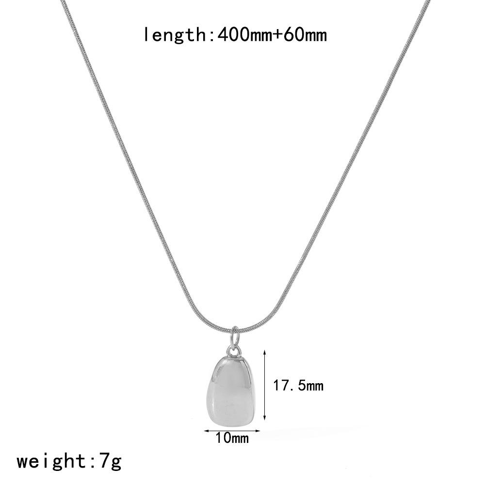 European Water Drop Pendant Necklace - Stainless Steel Clavicle Chain, Fade-Resistant Design