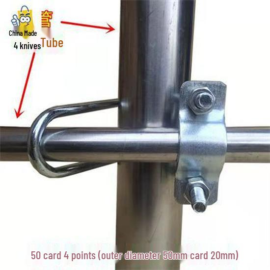 Double U-Bolt Galvanized Cross Pipe Clamp with Free Shipping