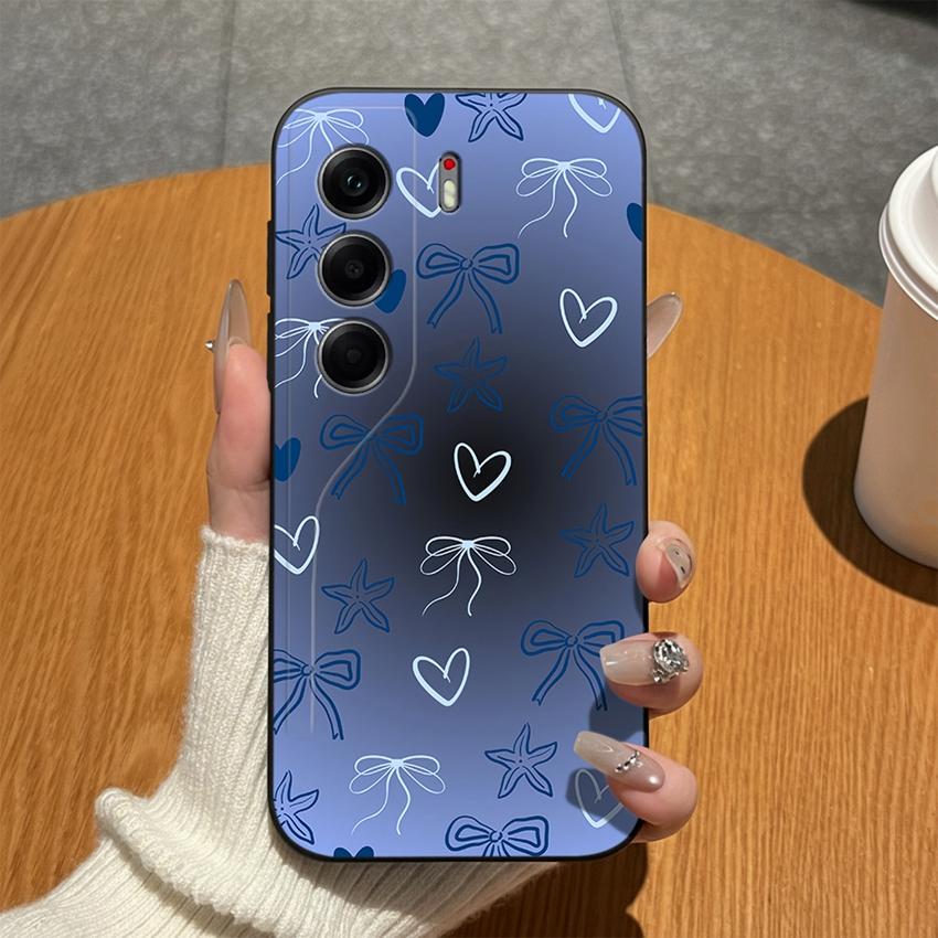 For Tecno Camon 40 20 19 17 16 15 Pro Premier 18P 16S 17T Phone Covers Matte Silicone Lovely Bow Lightweight Anti Drop Cases For Tecno Camon18i Bumper