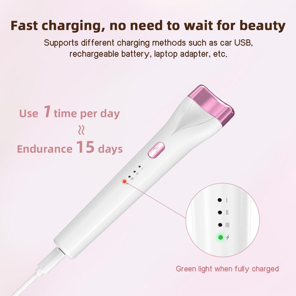 5D Electric Eyelash Curler USB Rechargeable Intelligent Temperature Control Anti Scalding Long Lasting Style Prevents Salping