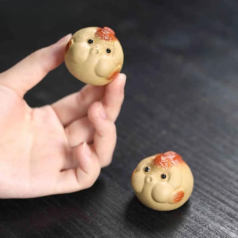 Yixing Zisha Goldfish Bubble Fish Incense Stick Tea Pet Retro Flowerpot Landscaping Tea Figurine Play Toys Tea Statue Ornaments