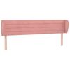 3117349 vidaXL Tête de lit avec oreilles Rose 183x23x78-88 cm Velours