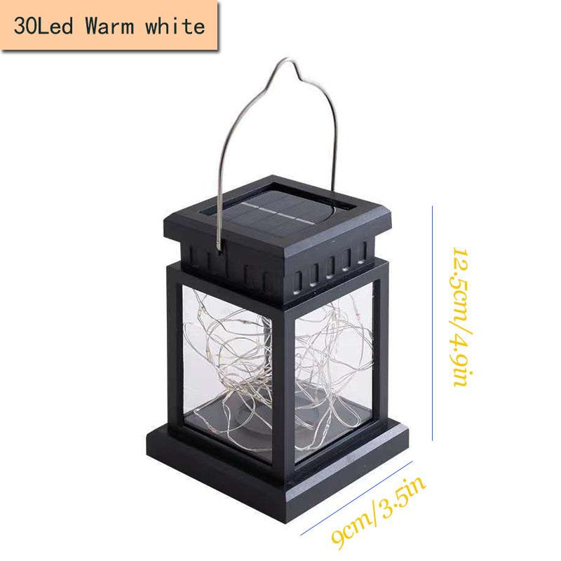 Solar Palace Lantern Outdoor Solar Lights Lawn Landscape Hanging Atmosphere Candle Lamp Floor Yard Garden Decor Solar Lighting