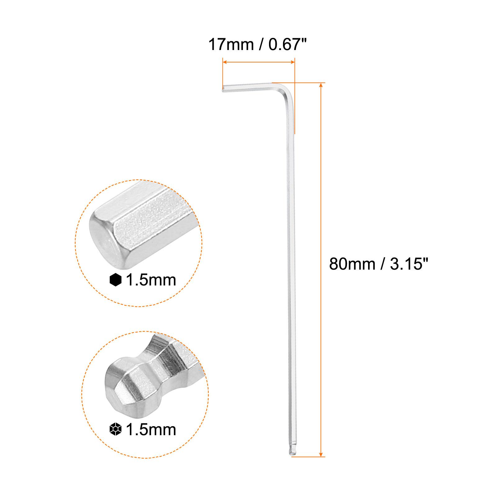 

1/2/5pcs Ball End Hex Key Wrench 1.5/2/2.5/3/4/5/6/8/10mm CR-V Steel L-Shape Hexagon Metric Wrenches Repairing Tool for Repair 1pcs