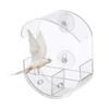 Acrylic Transparents Bird Feeders Parakeets Cage Birds Feeders Antiskid Stand for Feeding and Observing Birds