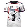 Oversize Men T-Shirt Volleyball 3D Print Fashion T Shirt Men Tops Tees Summer Short Sleeved Casual Loose Tshirt Male Clothing