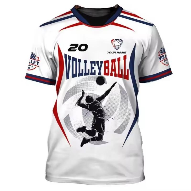 Oversize Men T-Shirt Volleyball 3D Print Fashion T Shirt Men Tops Tees Summer Short Sleeved Casual Loose Tshirt Male Clothing
