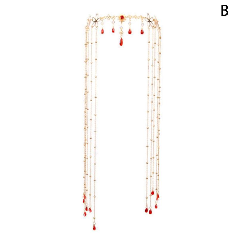 

Винтажные украшения для волос в китайском стиле, цепочка из сплава, ювелирные изделия с кисточками