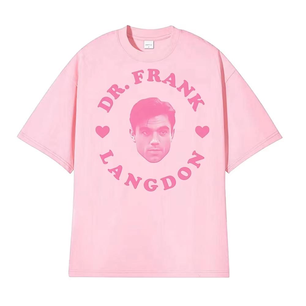 2026 Dr Frank Langdon Pink Heart T Shirt Men Women High Street Oversized Classic Trending Tshirts Summer Casual T Shirt