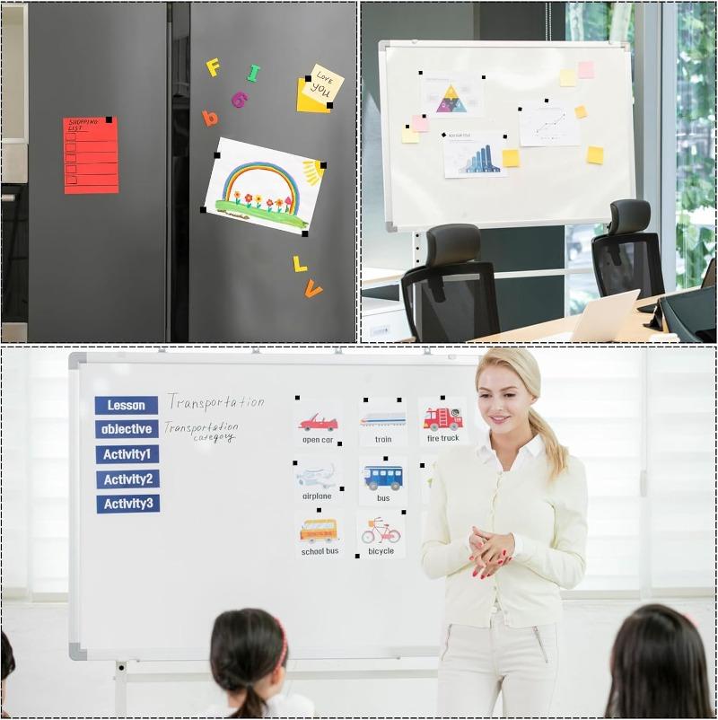 Self Adhesive Magnets Sheet Soft Flexible Magnetic Stickers for Refrigerator Whiteboard Office DIY Crafts Sticker Multiple Sizes