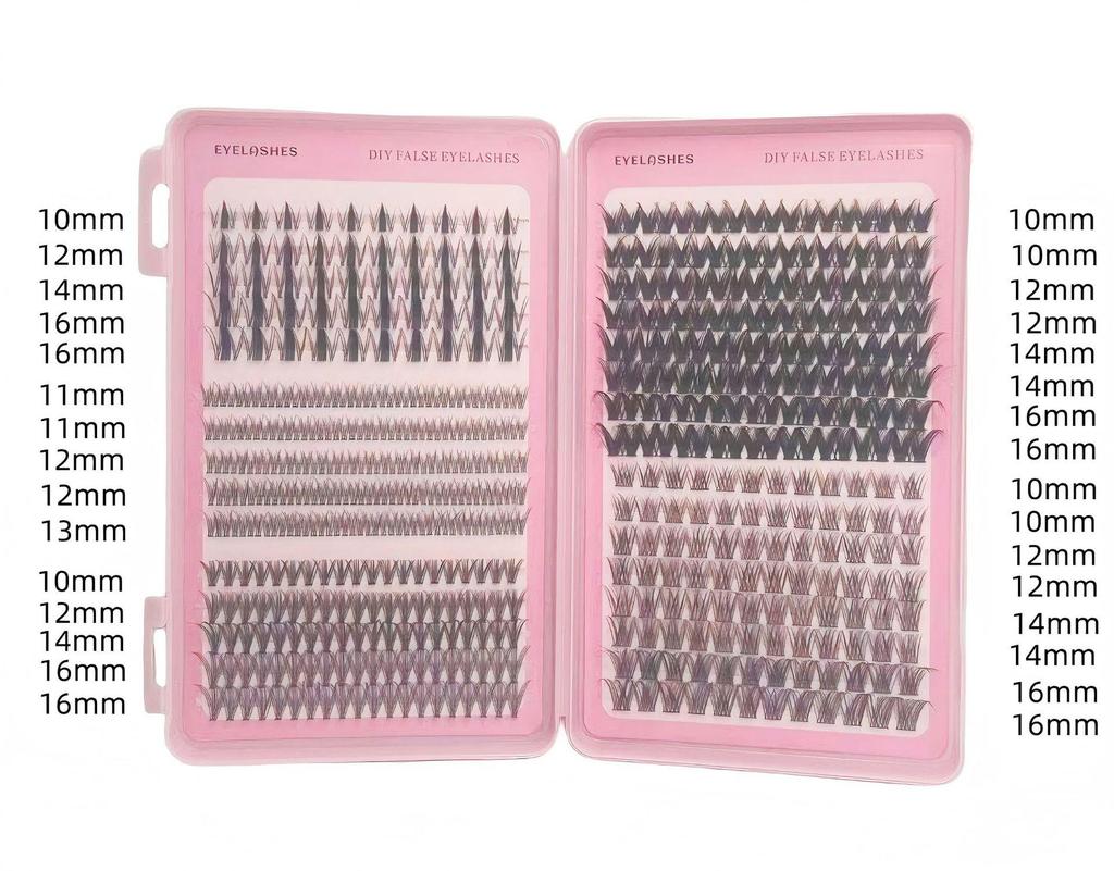 Cils Mixtes Européens & Américains DIY - Naturels, Denses, Grande Capacité Livre de Cils en Grappes Thermofusibles