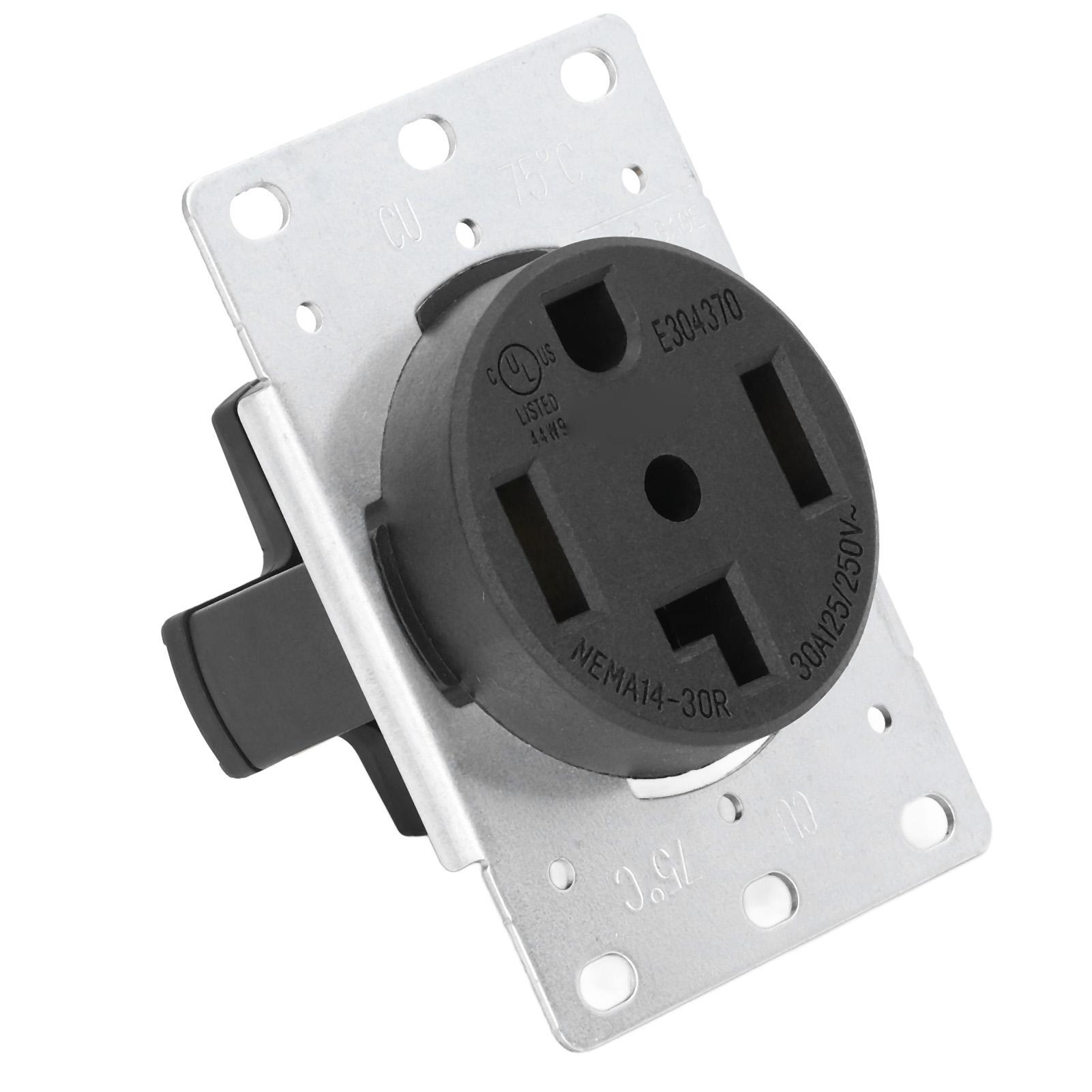 

4 Hole Industrial Receptacle Socket Female Power Connector US Standard 30A 125V250V