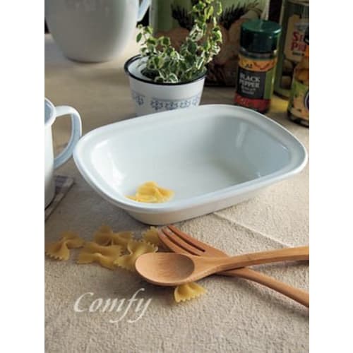 Posh Living 440L POMEL Pie Dish, White, W20 X D15 X H4.5cm