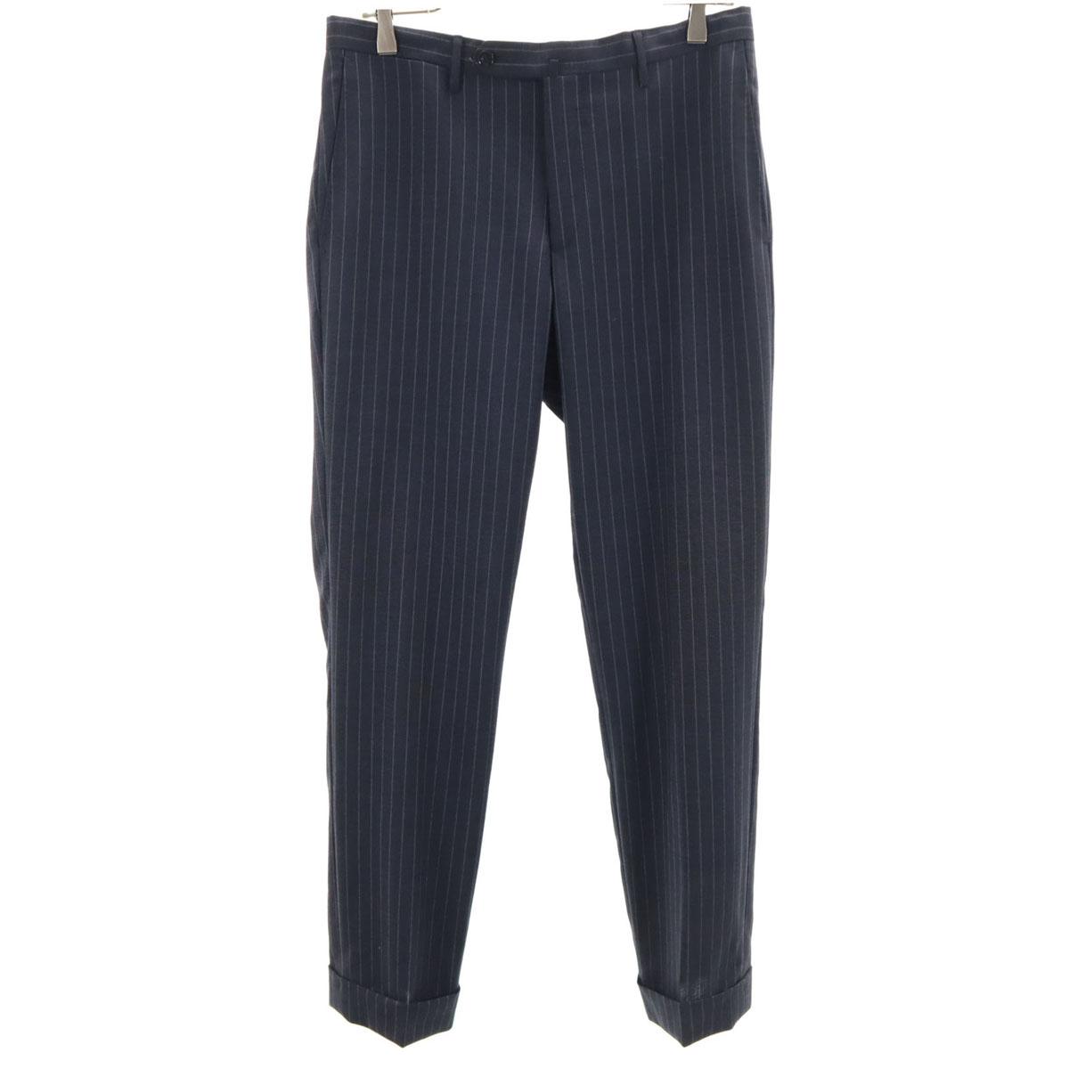 

RING JACKET Сделано в Японии Шерстяная смесь в полоску Брюки 46 Синие Мужские Б/У