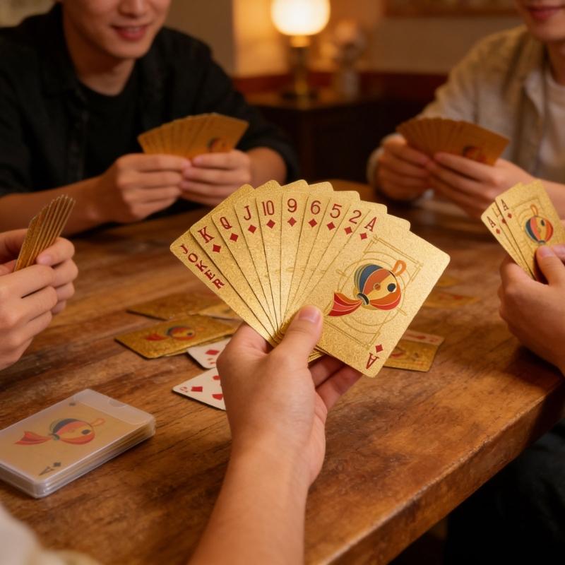 Premium Poker Card Features Lucky Red Theme And Antislip Texture For Long Terms Entertainment