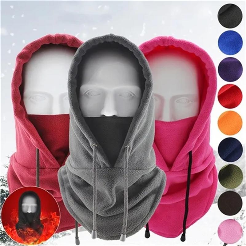 Rüzgar geçirmez Yumuşak Rahat Kış Sıcak İpli Şapka Açık Spor Binme Bisiklet Kayak Kap Maskesi Eşarp Şal Balaclava Bandana Başlık Boyun Isıtıcı
