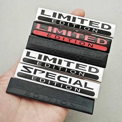2PCS Logo Aluminum Limited Edition Car Body Badge Sticker Trunk Fender Emblem Decals Accessories For Car Motorcycle Bike Truck