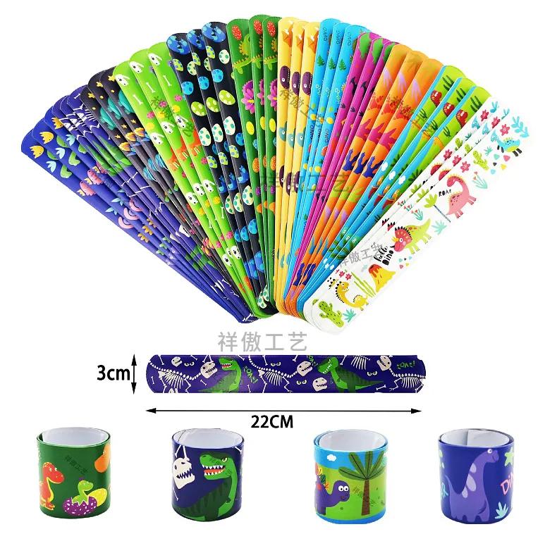 10 sztuk słodkie bransoletki z dinozaurami dla dzieci dżungla safari dino party dinozaur ryk party rawr chłopiec jeden 1 urodziny prezenty