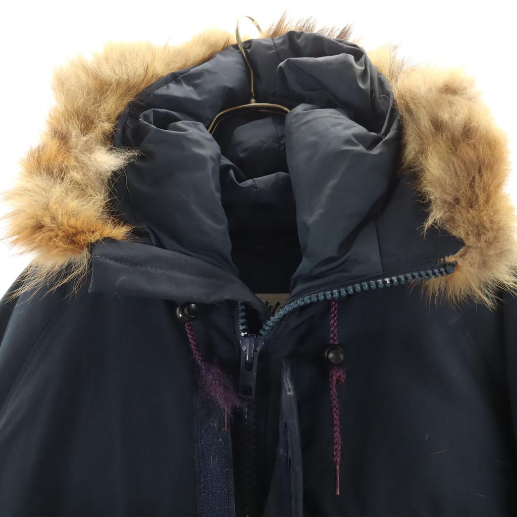 SCHOTT 90s Made In USA Old Down Jacket L Navy Men's Used