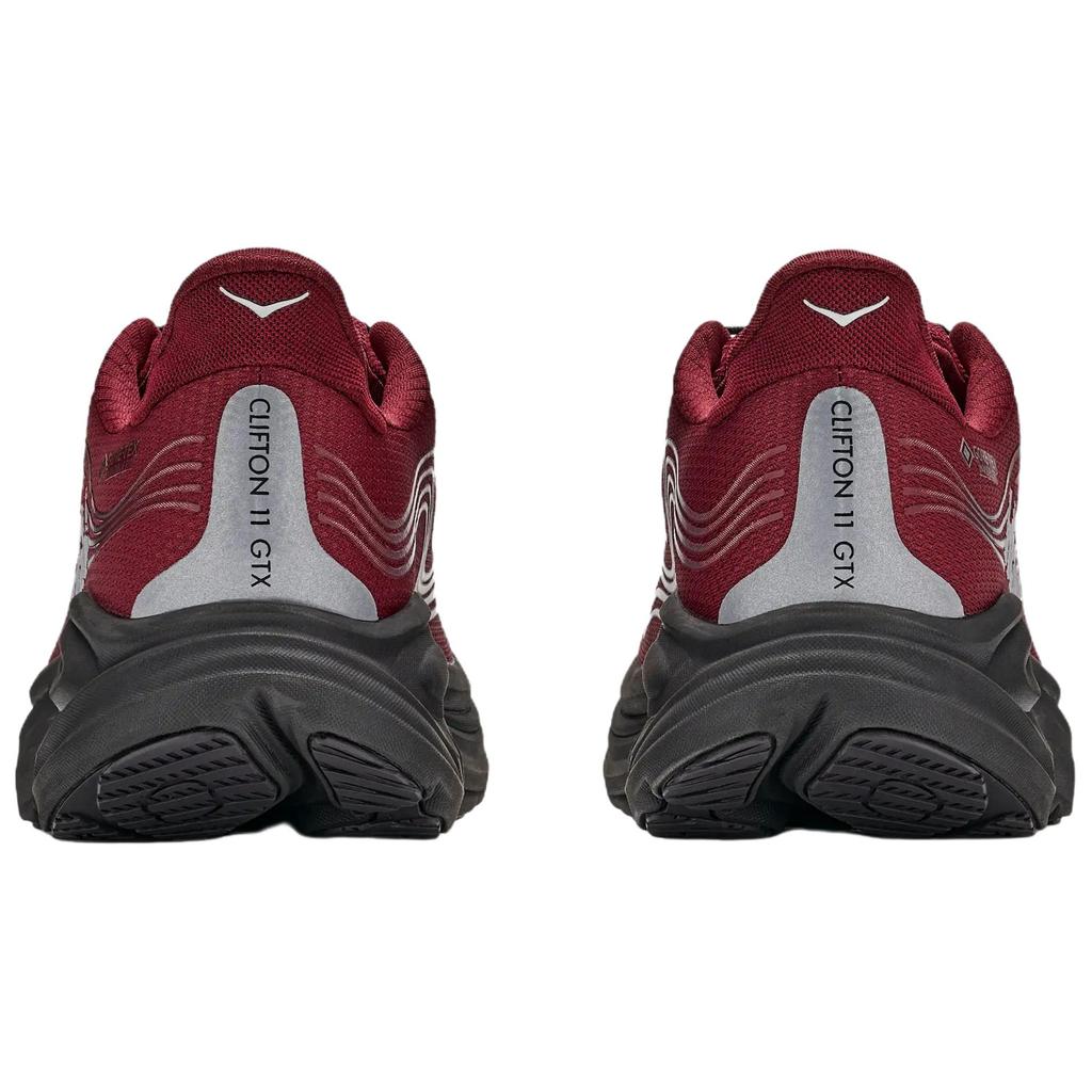 HOKA ONE ONE CLIFTON 11 Running Shoes Men's Low Top Burgundy/Carbon Bl
