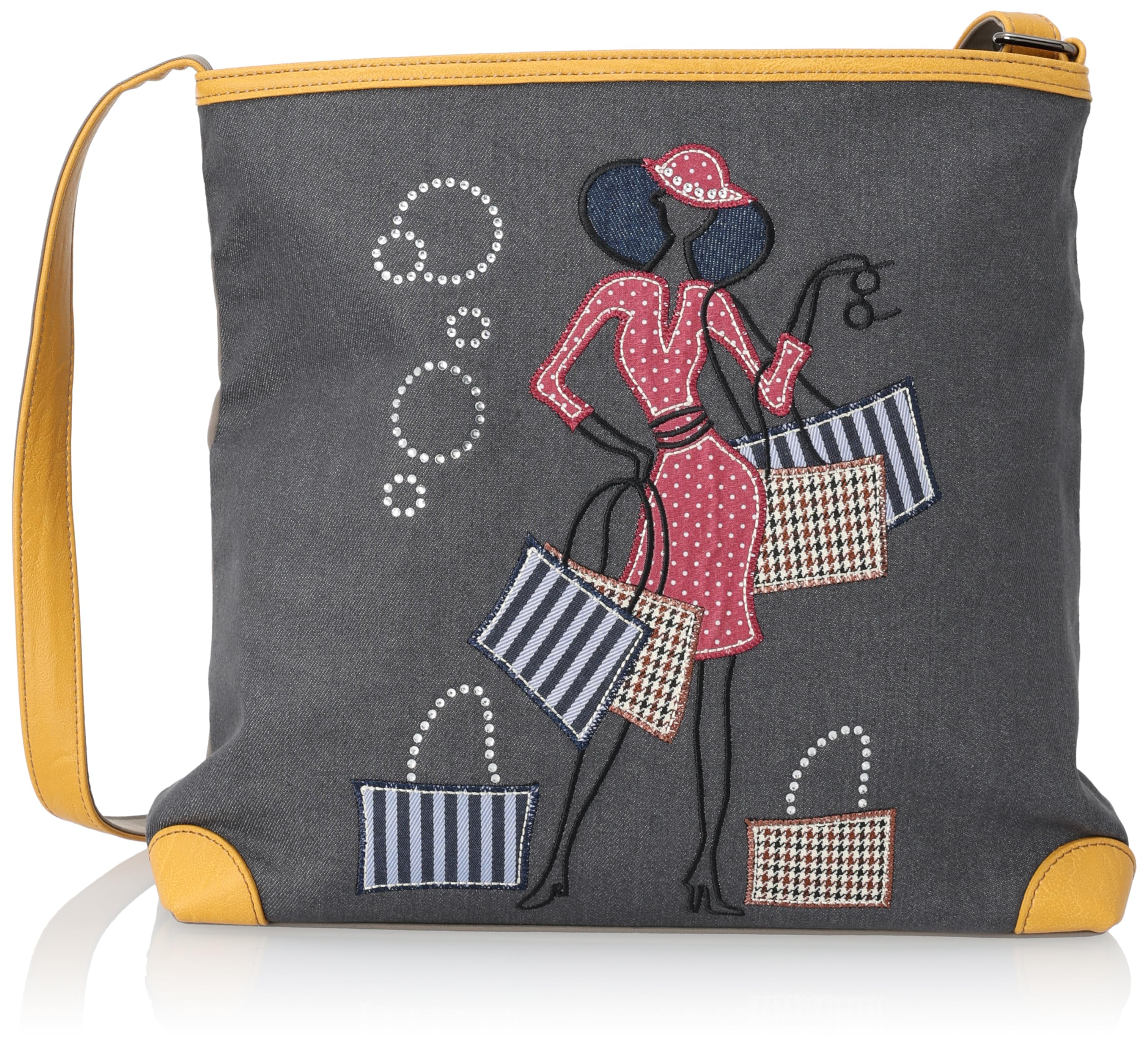 

KFB Elsa Women s Shoulder Bag, Gray Beige