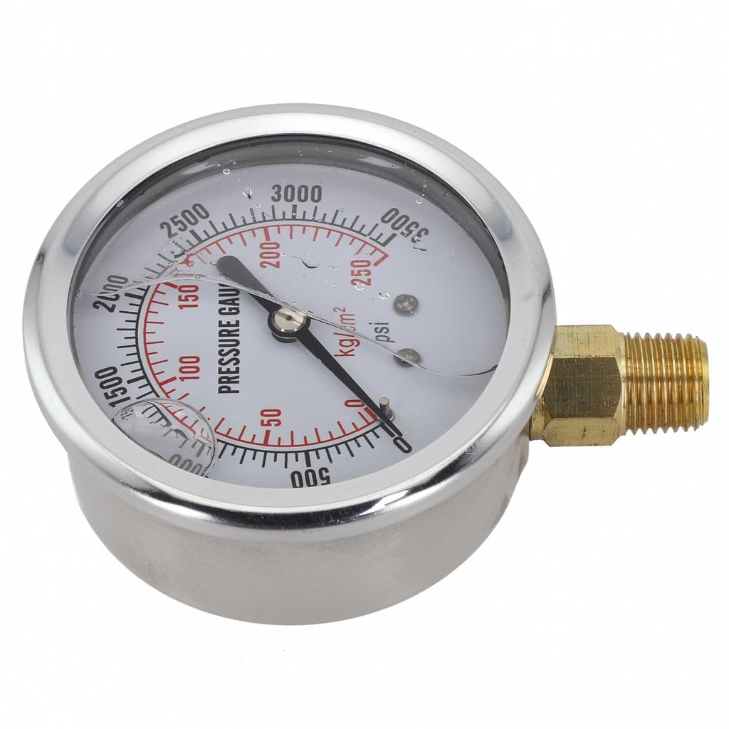High Precision Hydraulic Oil Pressure Gauge with Dual Measurement Scales