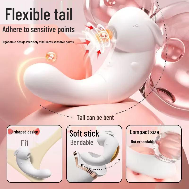 Little Sea Rabbit Wearable Clitoral Vibrator with Strong Vibration & Sucking Features, Remote-Controlled, Mini Body for Female Orgasm.
