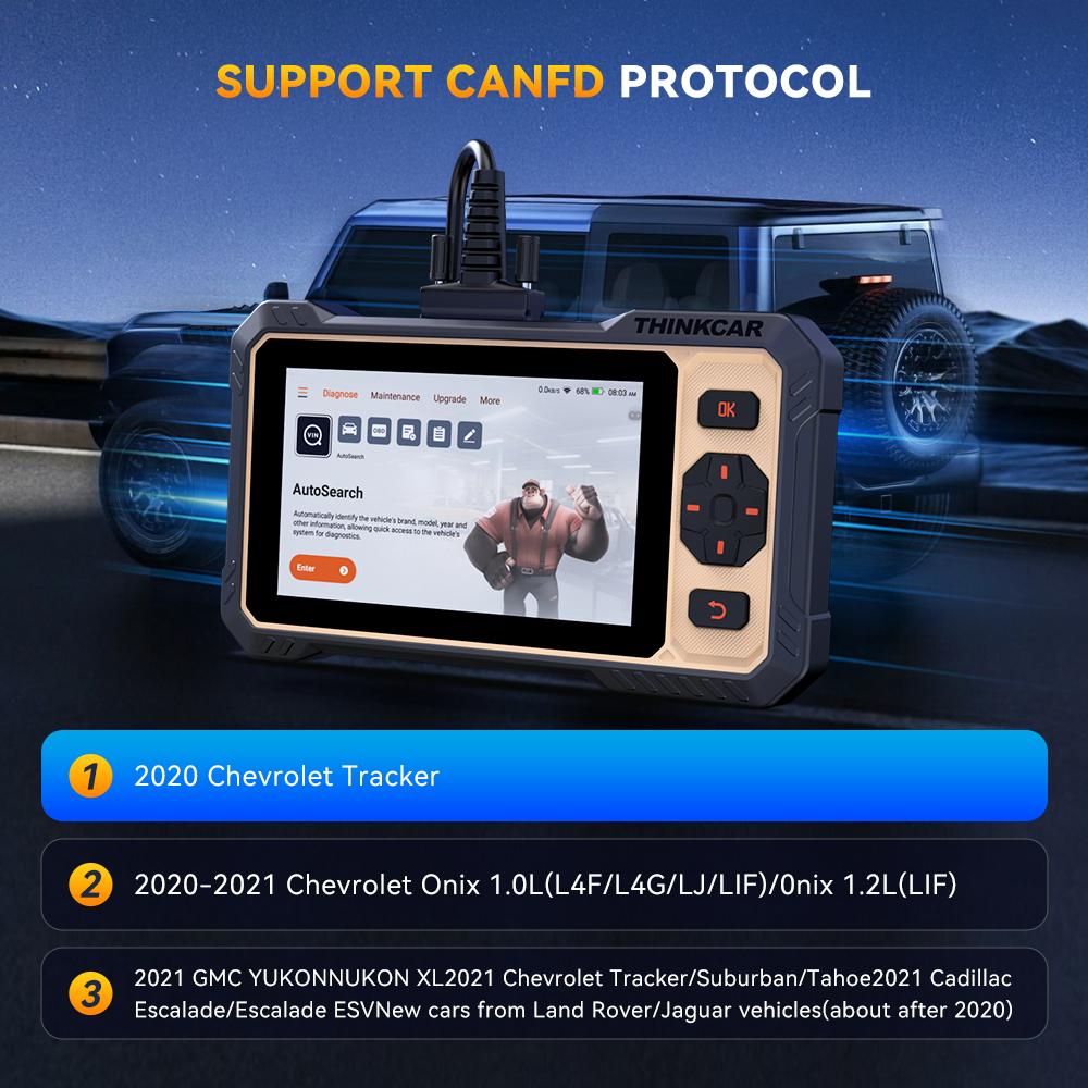 Aggiornamento Gratuito a Vita THINKCAR THINKSCAN 662 Scanner OBD2 CANFD Controllo Bidirezionale ECM/Trasmissione/ABS/SRS Strumento Diagnostico