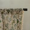 Pocket Curtains, Cute Green Leaves, Flowers, Cotton And Linen, Japanese-Style Korean Short Curtains, Coffee, Half Curtains, Small Windows, Cupboards