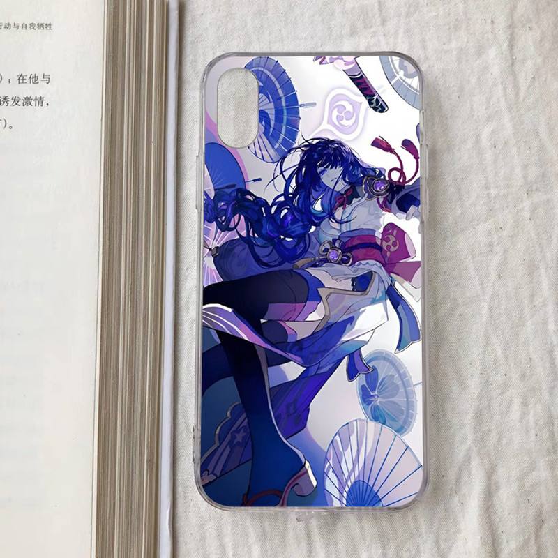 Genshin Impact Raiden Shogun Phone Case for iPhone 11 12 13 Mini Pro Max 8 7 6 6S Plus X 5 S SE 2020 XR XS 10 case