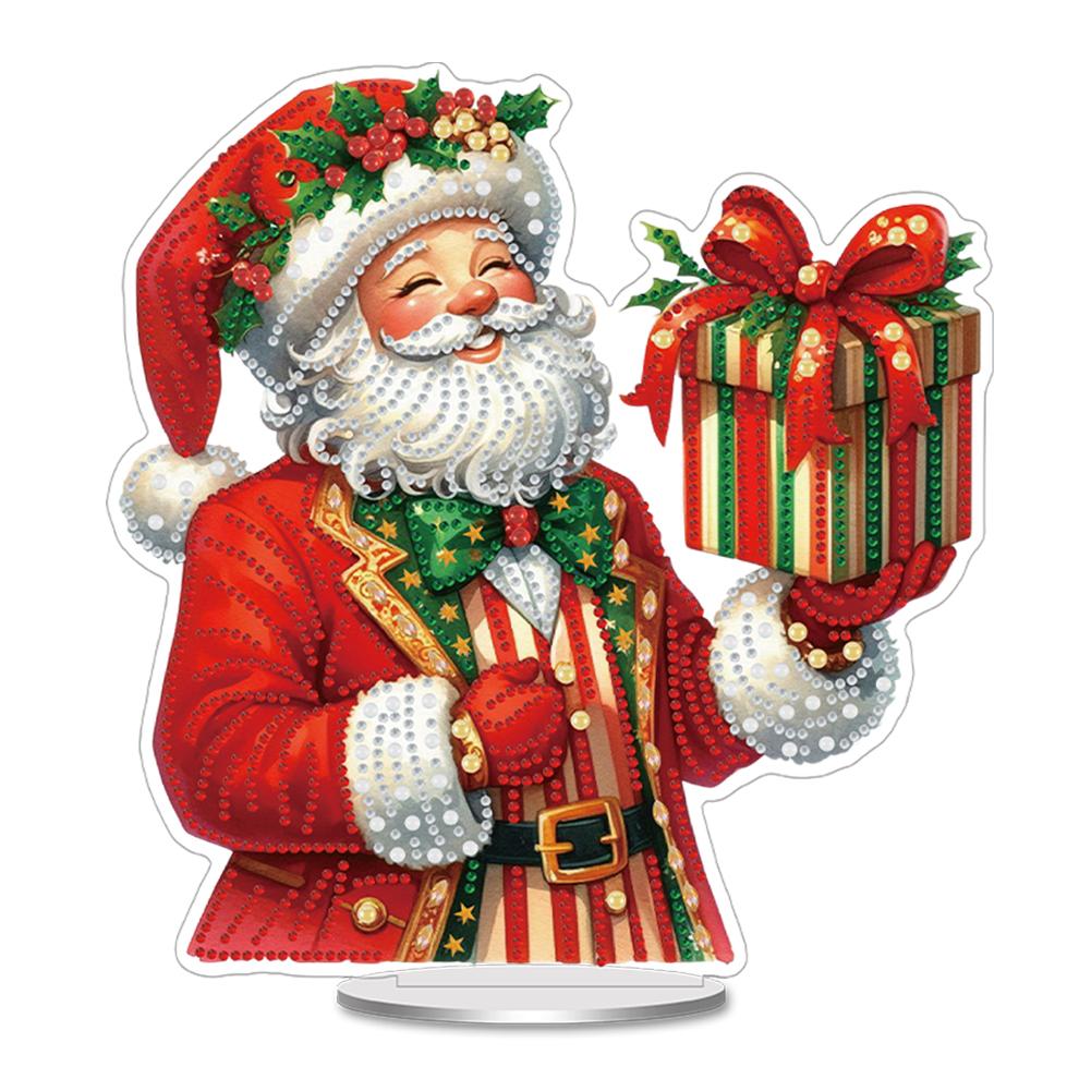 Christmas Special Shaped Diamond Painting Tabletop Ornaments Kit Acrylic Diamond Painting Desktop Decorations for Table Decor