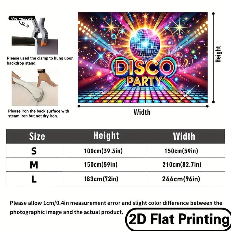 2D Flat Banner -1 Piece Gorgeous Disco Party Background Cloth - Color Photography Background Banner