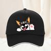 Cute Corgi Baseball Cap for Unisex and Women Outdoor Travel Hiking Sunscreen Hat Leisure Adjustable Hip Hop Hat for Adult