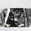 Hudební režim Živé turné Suvenýr Pletená deka Fleece Depeches Mode Super teplá přehozová deka do auta, na pohovku, gauč, postel